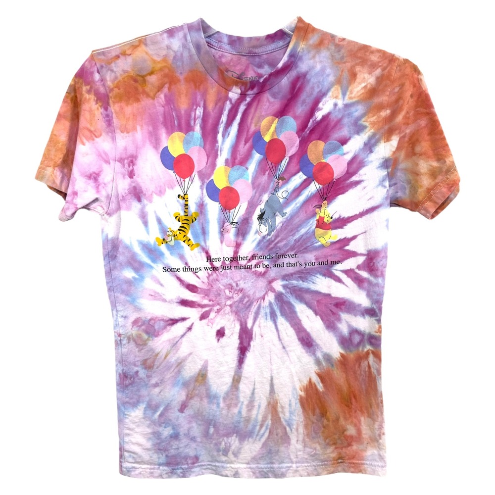 Disney Winnie the Pooh Medium Handmade Tie Dye Tee Friends Forever 129